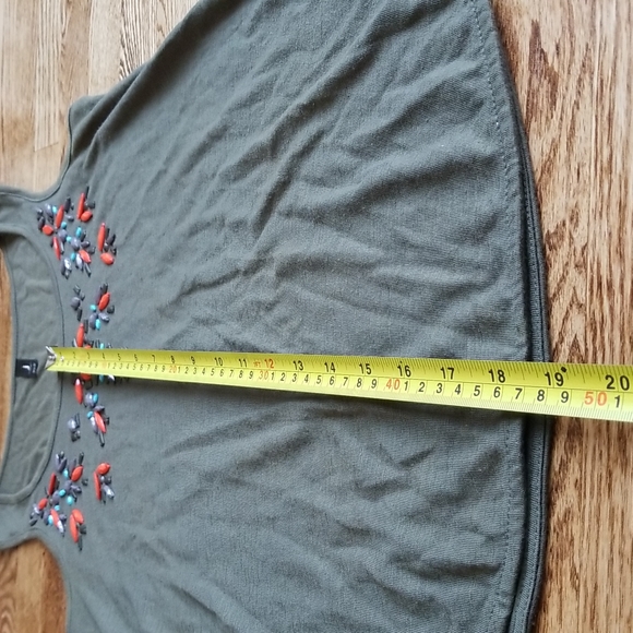 (XS) J by Jess Lightweight Soft Casual Tank Top Beaded Detailing Rayon Blend - Picture 4 of 9